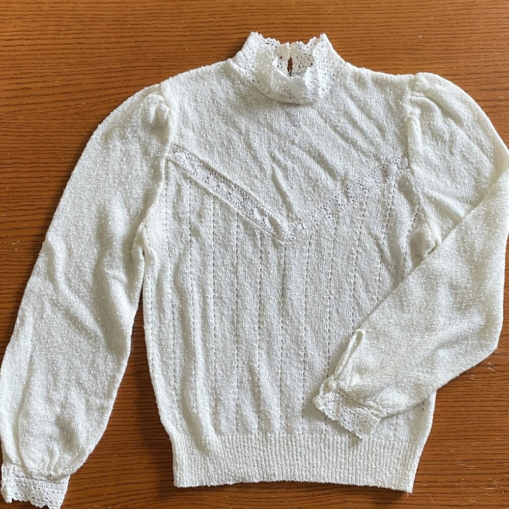 Vintage Victorian Inspired Blouse - 70s
